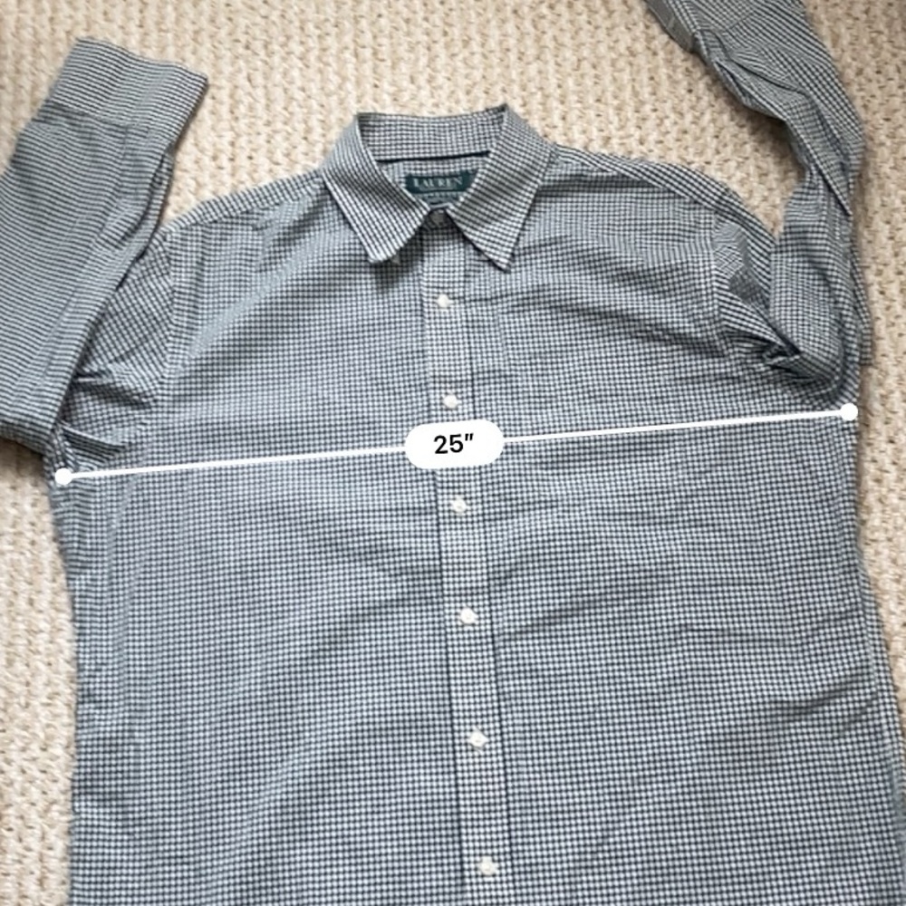RALPH LAUREN | Cotton Button Down Classic Fit Stretch Shirt Size 16.5 34/35 - Picture 12 of 14